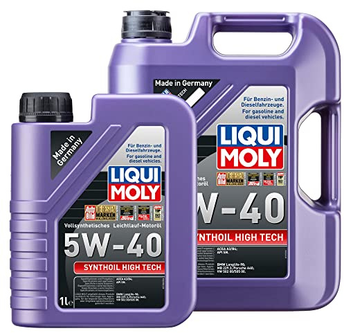 LIQUI MOLY Motoröl Synthoil High Tech 5W-40 5 Liter & 1 Liter | 6 Liter Motoröl Set