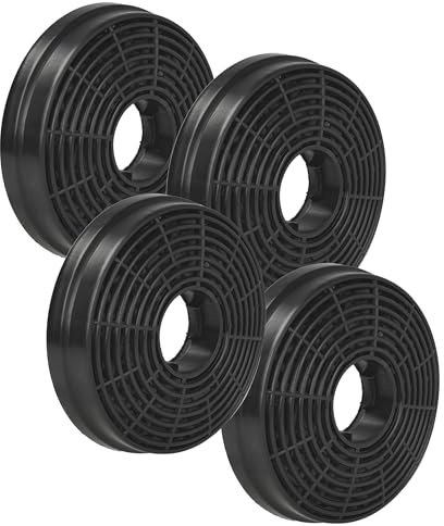 vhbw 4x Filter Aktivkohlefilter kompatibel mit Respekta CH 0150 IX | CH 0160 IX, CH 0190 IX, CH 21060 S, CH 21060 W Dunstabzugshaube