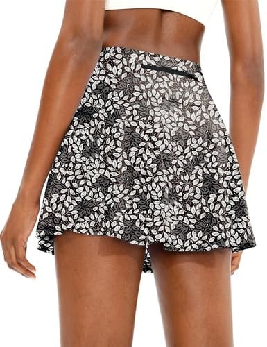 Timuspo Damen Summner Hosenrock Kurz Plissee Hohe Taille Sport Running Tennis Röcke