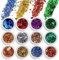 AOOWU Glitter, 12 Farben Festival Glitzer Gesicht, Halloween Schminke Make-up Glitzer Haare, Körperglitzer Festival Zubehör Glitter für Gesicht Nägel Augen Lippen Haare Körper （17）