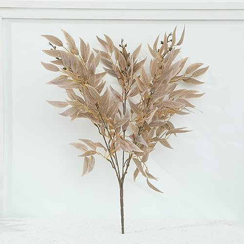 Kunstblumen Kaffee Gefärbte Blätter Kunstblumen Wie Echt Deko Blumen Fake Flowers,Künstliche Blumen Deko,Künstliche Balkonpflanzen,Künstliche Pflanzen Für Aesthetic Deko Hochzeit Garten