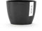 Ecopots Blumentopf Stockholm Mini Dunkel Grau - Durchmesser Ø 16 cm rund klein - Pflanzentopf aus Recycling Kunststoff - Übertopf modern für Indoor und Outdoor