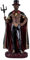 DRW Figur Exu Orisha, Guardian der Kommunikation, Kunstharz, handbemalt, 14 x 10 x 31 cm
