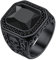 Richsteel Biker Ring Schmuck für Männer Jungen Schwarzer Achat Erhöht mit Zirkon Schwarz Totenkopf X Bone Edelstahl Größe 57 Farbe Schwarz