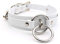 lalatia Damen Halsband O Ring Kunstleder Choker Halskette (Weiß Silber)