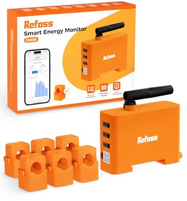 Refoss EM06 WLAN Stromzähler 3 Phasen Smart Meter mit 6 Messkanälen (150A), intelligenter Energiemonitor mit Energiemessung, Stromzähler für Balkonkraftwerk, Kompatibel mit Home Assistant