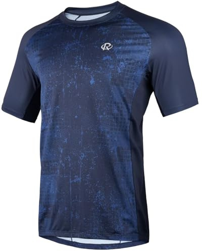 ROTTO Herren Mountainbike Trikot Kurzarm Radtrikot für MTB BMX Downhill Kurze Ärmel Schnell Dry