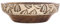 Divit Shilp Plateau en Bois Naturel, Bol de Service pour la Salade, Les légumes et Les Fruits, Grand Plateau Profond pour la Famille et la fête.… (Bowl with Leaf Carving)