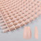 Kawyehu Lot de 300 faux ongles courts en forme de cercueil - Couverture complète - 15 tailles - À coller sur des pré-emballages PMMA pour le nail art - Rose
