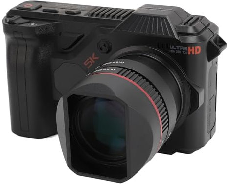 Fotocamera Digitale 5K per Fotografia, Fotocamera per Vlogging con Zoom Digitale 50MP 50X con Schermo da 4, Scheda da 64GB e Batteria da 4800mAh, Videocamera da Viaggio