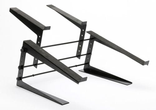 Gorilla GLPS-4 Portable Dual Laptop Controller DJ Studio Stand Adjustable Height for DJ Mixer, Sound Equipment, Workstation, Gaming & Home Use