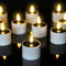 AMFUN 4 Pièces Bougie Solaire LED, Bougies LED Sans Flamme, Lampes Bougie Solaires Décoratives, De Fenêtre sans Flamme Bougies pour Maison Bougie Mariage D'extérieur LED