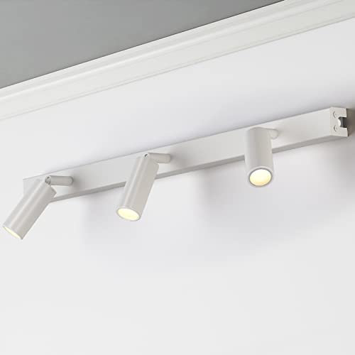 Eco.Luma Deckenstrahler LED Weiß 3 Flammig LED Deckenleuchte Schwenkbar, Modern Deckenlampe Spot für Küche, Wohnzimmer, Schlafzimmer, inkl. 3 x 3W G9 Lampen (300LM, warmweiß)