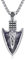 REDSUN Pfeil Kette 925 Sterling Silber Pfeil Anhänger Halskette Schwarzer Kies Keltischer Kette Arrow Amulet Pfeilspitze Schmuck for Men Friend Brother Women