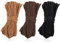 YQQYG Lot de 3 rouleaux de cordon en cuir - 10 m x 3 mm - Classique vintage - Pour bricolage, bracelet, collier, bijoux, artisanat (marron, marron clair, noir)