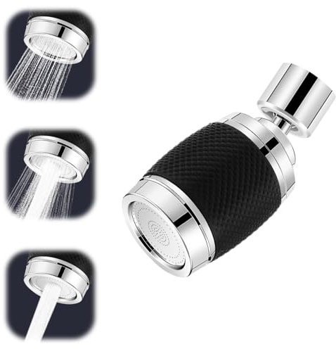 BOYSSPAA 360° Swivel Kitchen Tap Spray Head with 3 Modes Spray Faucet Extender for Water Saving Tap Adapter for Kitchen Sink