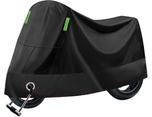 MBBROS Motorrad Abdeckplane für ADV 350 (2022 2023 2024), 190T Polyesterfaser Outdoor Wasserdicht Winddicht UV Beständiges Motorrad Schutzhülle Zubehör,A with Reflective Strips-Black