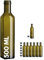 Juego de 7 botellas de cristal verde de 500 ml, para aceite y vino con tapones