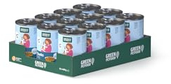 Green Petfood Chunks mit Insekten (12 x 400 g) | Adult | Premium Nassfutter in cremiger Soße für ausgewachsene Hunde auf Insekten- & Sojabasis | getreidefrei | für gesunde Haut & Fell | 12er Pack