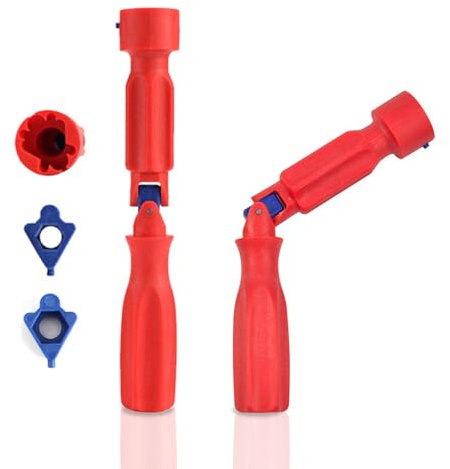 Toilet Seat Spanner & Fittings Tool - TRACOMPAN 1 Toilet Seat Tightening Tool with 1 Double Sided Replacemen Heads | Universal Toilet Seats Installation/Removal Kit for Home & Professionals