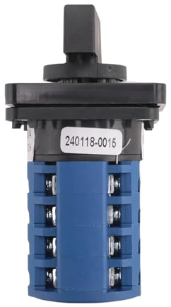 ZGPOSQKZSC Interruptor giratorio de encendido/apagado, 3 posiciones, 4 fases, 20 A, 500 V, doble velocidad, interruptor de arranque, placa pequeña, interruptor de leva de conmutación LW8-20