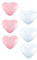 Everts Pol 50 große Herzballons rosa und Weiss Luft und Ballongas geeignet EU Ware