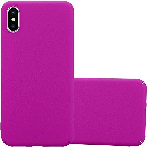 Cadorabo Custodia per Apple iPhone X/XS in FROSTY ROSA - Rigida Cover Protettiva Sottile con Bordo Protezione - Back Hard Case Ultra Slim Bumper Antiurto Guscio Plastica