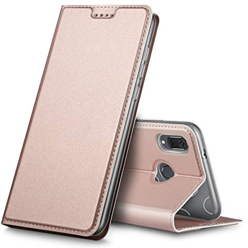 Verco Huawei P20 Lite Cover, Custodia a Libro Pelle PU per Huawei P20 Lite Case Booklet Protettiva [magnetica integrata], Rosa