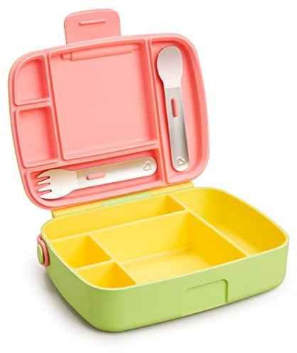 Munchkin 17960 Bento - Fiambrera para niños pequeños, color amarillo, acero inoxidable