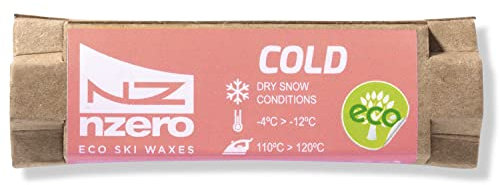 NZEROWAX - Eco Wax Block, 50g | Organic Vegetable Wax for Skiing, Snowboarding | Cold Snow conditions