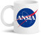 Gattablu Tazza mug 11 oz con stampa ANSIA, parodia divertente logo nasa