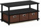 Furinno Frans Turn-N-Tube Konsolentisch mit Schubladen, Schwarze Eiche/Schwarz/Braun