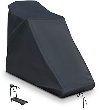 Flymer Wasserdichte Schutzhülle für Laufband für Heimlaufmaschine, Außenhülle mit Reißverschluss und Kordelzug, Schwarz