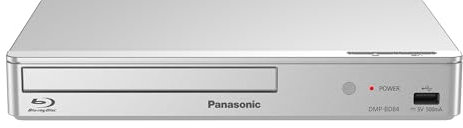 Panasonic DMP-BD84EG-S Smart Network 2D Blu-ray/DVD-Player, Internet-Apps, hochauflösendes Audio, Wiedergabe von externer Festplatte, USB, Ethernet, kompaktes Design, Silber