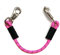 JA Horse Transport Elastik Anbinder Anbindestrick elastisch Gummianbinder Anbindekette mit Panikhaken und Bull snap für Reitsport Pferdeanhänger, Box und Stall (1, Pink, 60 cm)