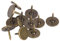 100 Stück Polsternägel, Flachkopf Reißnadel Sortiment Set Möbel Nagel Eisen Künstlerbedarf Zubehör für Tür Sofa Polsterdekoration - Cyan Bronze (11 x 11MM)