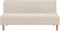 BXFUL Samt Sofabezug ohne Armlehnen 3 Sitzer Stretch Couchbezug Elastischer Abdeckung Husse für Sofabett Sofaüberzug Armless rutschfest (Beige)