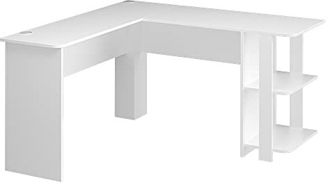 Vicco Eckschreibtisch Nikita, Winkelschreibtisch, Weiß, 140 x 140 cm
