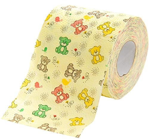 WellieSTR Lot de 10 rouleaux de papier toilette doux pour décoration de la maison Motif ours 3 couches