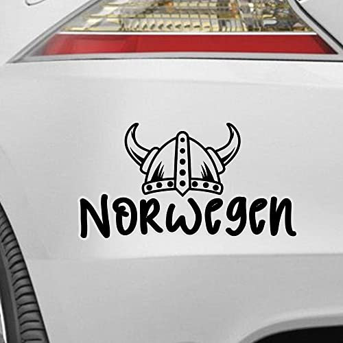 myrockshirt Land Norwegen Ferien Nordisch Wikinger Helm Urlaub Hut Aufkleber Sticker Autoaufkleber Autosticker