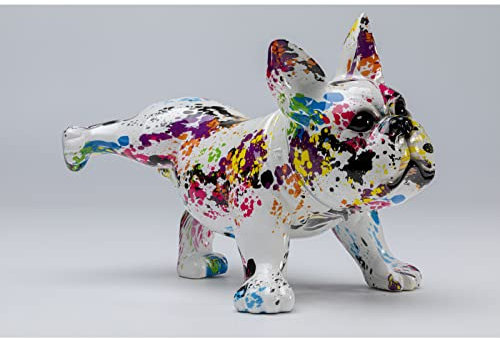 Kare Design Deko Figur Splash Bulldog, Mehrfarbig, Hund, Polyresin, Unikat, teilweise Handgearbeitet, 32x18x21cm (H/B/T)
