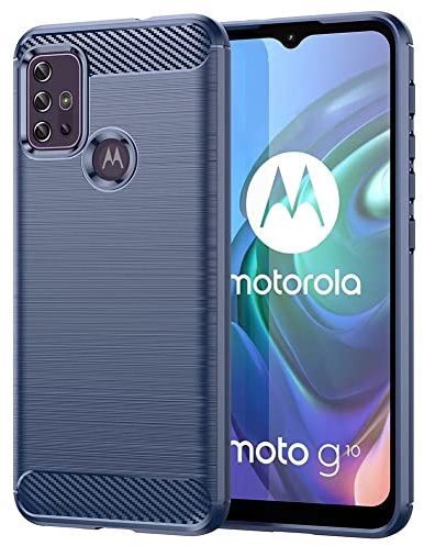 Topme Silikonhülle für Motorola Moto g10 / G20 / G30 (6.5 Inches), [handyhülle im Gebürsteten Texturstil] - Blau