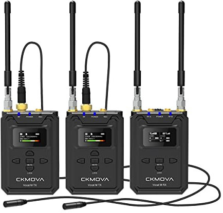 CKMOVA VOCALMV2 - Dual-channel wireless microphone system with built-in audio recorder for camera, mobile, recorders etc.