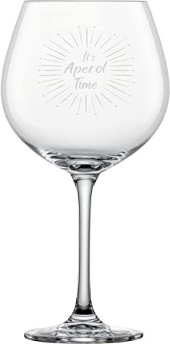 EKM Living Schott Zwiesel XXL Cocktailglas 814ml mit Gravur It's Aperol Time - witzige Geschenkidee für Aperol Spritz Liebhaber, Geburtstag, Freundin, Freund, Schwester, Frau (Aperol, Aperol Time)