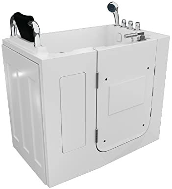 AcquaVapore Sitzbadewanne Senioren Wanne Sitzwanne mit Tür S08-TH-C 110x68cm