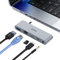 ZIKE USB C Hub - MacBook Pro USB Adapter für MacBook Pro 2023-2016, MacBook Air 2022-2016 mit 5Gbit/s Typ-C/A, TF UHS I, LAN Netzwerkanschluss und 3,5mm Audioanschluss
