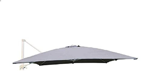 KOEM Top Telo di Ricambio per Ombrellone Senso in Poliestere Rivestito in Pvc Impermeabile con airvent (3x4 mt, Grigio)