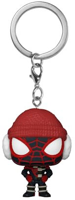 Funko Pop! Keychain: Miles Morales - Winter Miles - Spider-Man - Mini-Figurine en Vinyle à Collectionner Porte-clés Fantaisie - Cadeau de Noël - Idée de Cadeau - Produits Officiels - Mini-Figurine