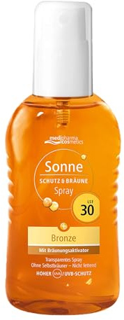 Medipharma Sonnen-Aktivator, LSF 30, leichte und transparente Textur, wasserfest, 200 ml