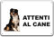 Phonecasing Cartello Segnale Attenti al Cane in Alluminio 3 mm Composito (30 cm x 20 cm, Australian Shape)